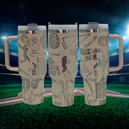 40oz Baseball Mom Tumbler