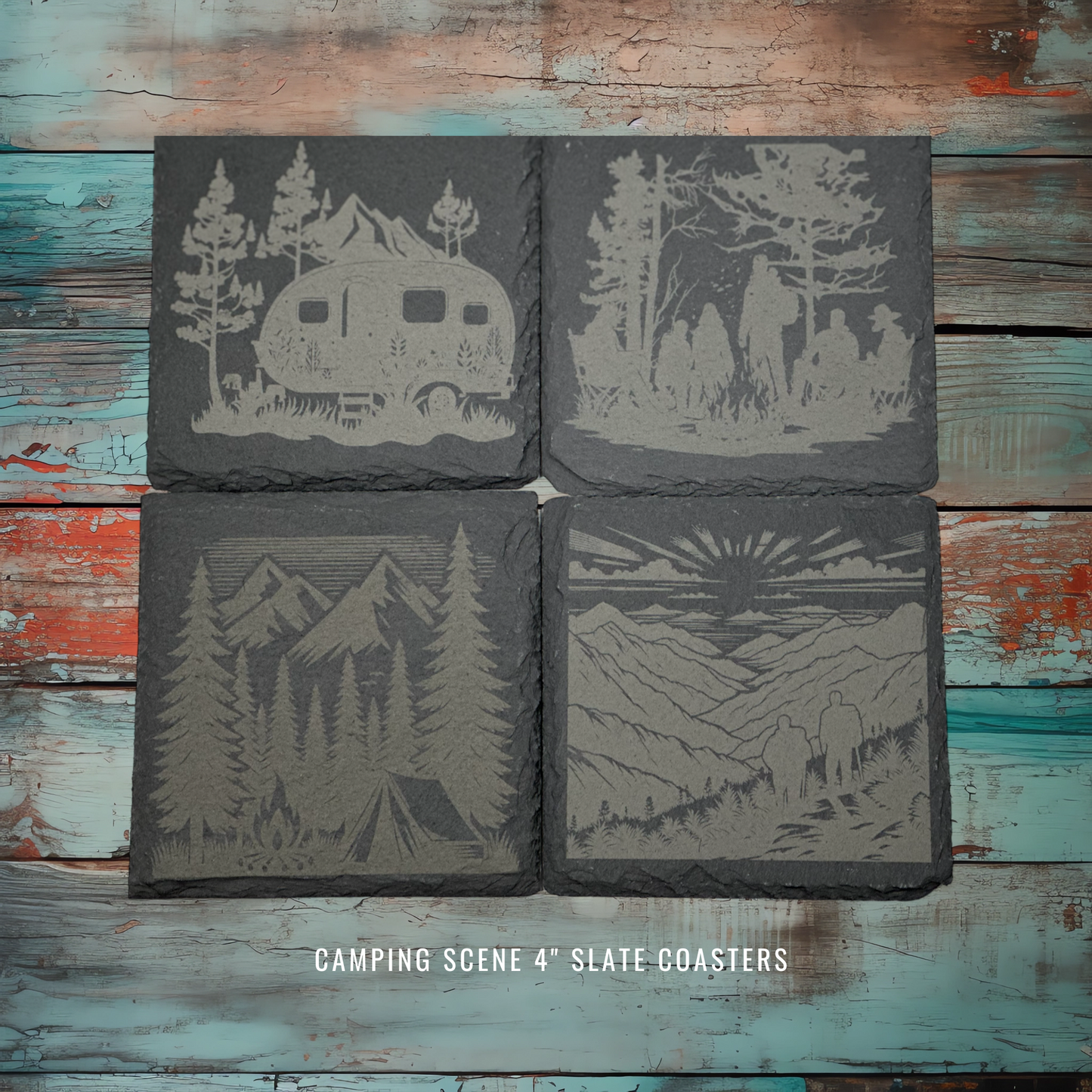 Camping Scene Coasters