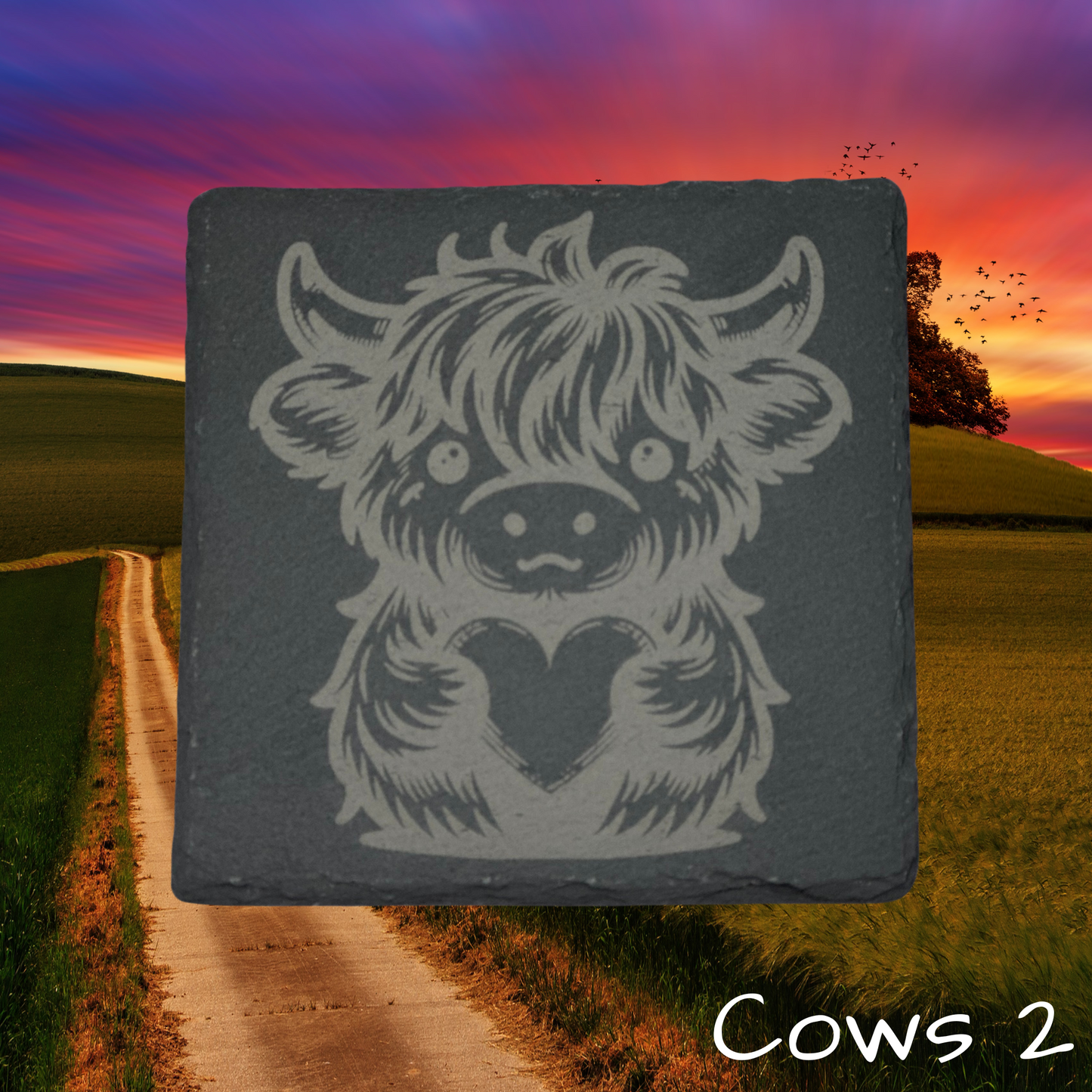 Highland Cow Coasters 2