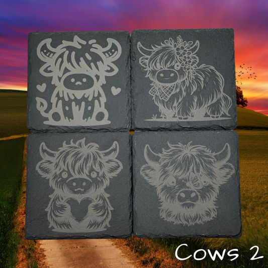 Highland Cow Coasters 2