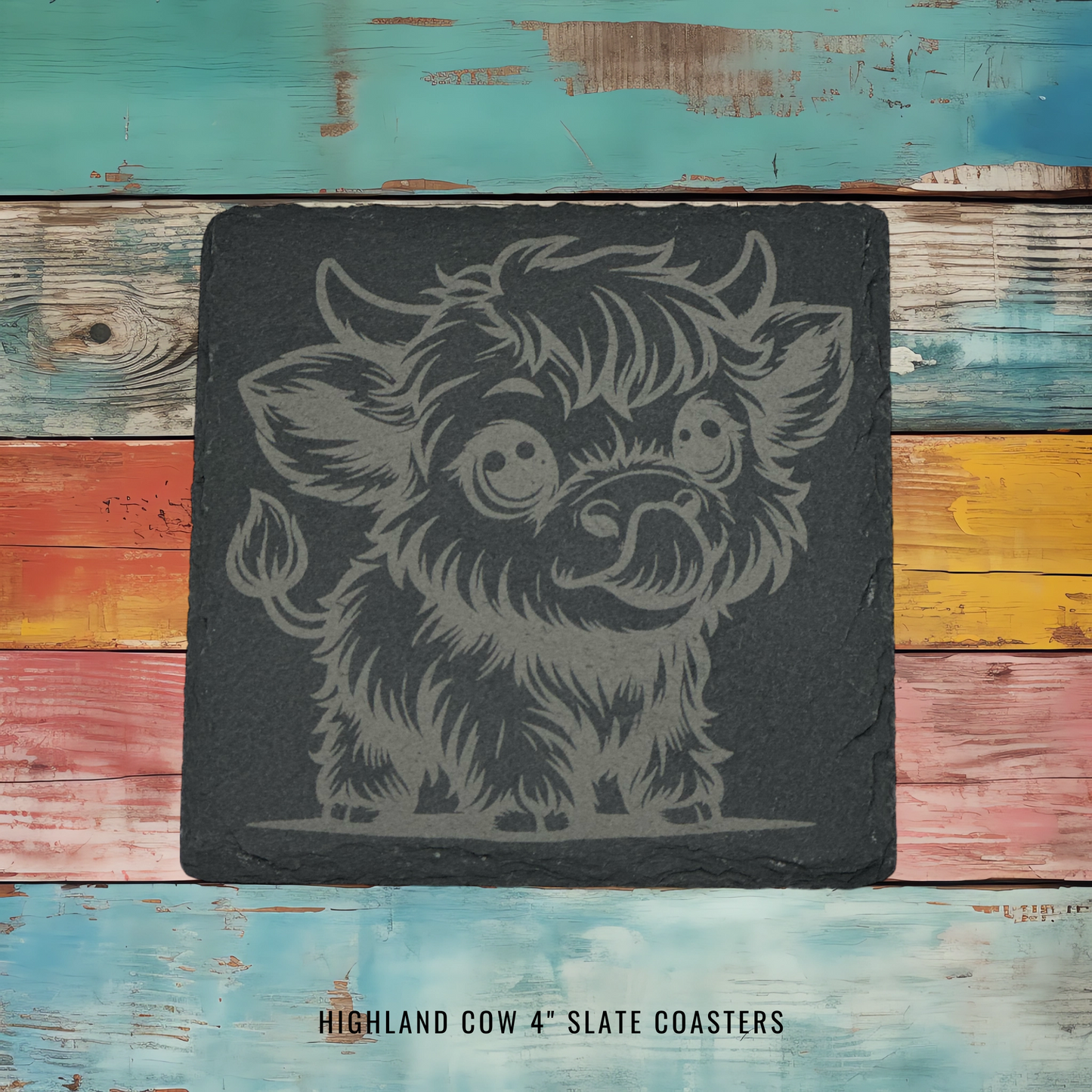 Highland Cow Coasters 1