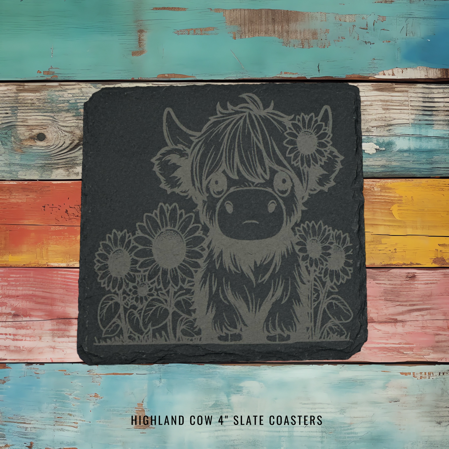 Highland Cow Coasters 1