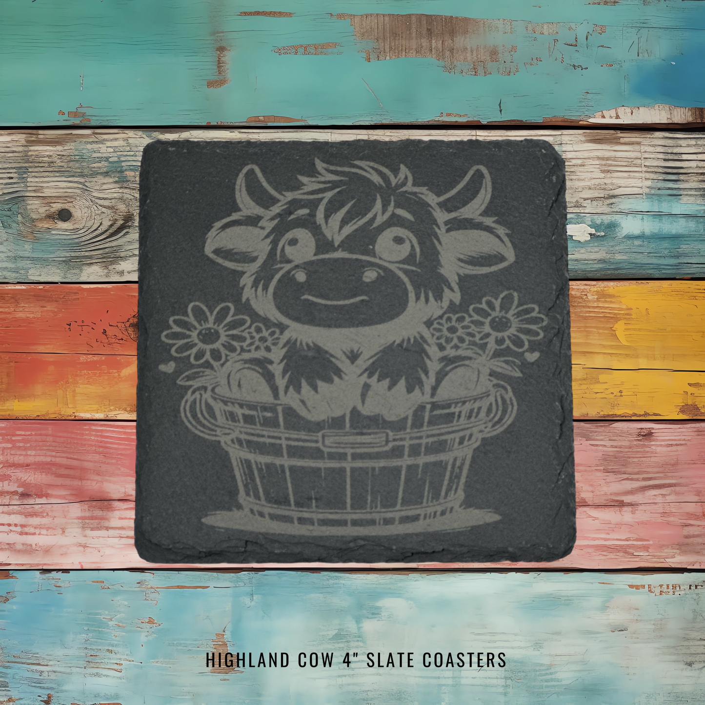 Highland Cow Coasters 1