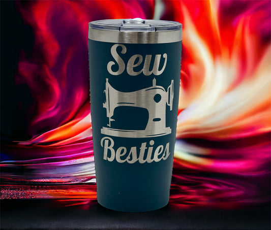 20oz Tumbler Sew Besties-Dark Teal